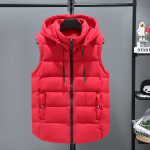S&uuml;gis-Talvine Meeste Udusulepuuvillane Vest Meeste Soe Lahtine Vestjakk Suur Suurus Varrukateta Vest M punane