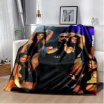 Viskatekk Mr 305 Pitbull MR Worldwide Hippie Plakatiga Tr&uuml;kitud Flanell Teraviljaline R&auml;tik Pehme Palus Diivanvoodi Kohev Tekk 150x200cm
