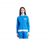 Adidas Originals Beckenbauer Treeningriba Logotr&uuml;kiga T&otilde;mblukuga Pikkade Varrukate Dressipluus Naiste Dressipluus Sinine IY2223 2XS
