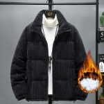 Moodne talvejakk Parka Paks Soe Streetwear Puuvillane mantel Meeste p&uuml;stkrae &Uuml;hev&auml;rviline T&otilde;mblukk Talvejakk Meeste &Uuml;ler&otilde;ivad M