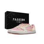 Travis Scott x Jordan Air Jordan 1 pehme roosa Travis Scott X AJ1 madalad pehmendusega madalad vintage korvpallijalatsid unisex DZ4137-700(Team1698-) 42