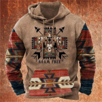 India Kauboi S&uuml;gis Talv Retro Meeste Kapuutsiga Pusad Vintage Pullover Mood &Uuml;legabariidiline Dressipluus Pikkade Varrukatega Vabaaja &Uuml;laosad R&otilde;ivad XS