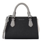 MICHAEL KORS MARILYN kaubam&auml;rgi logo klassikaline messenger kott nahast k&auml;ekott v&auml;ike suurus naiste must halliga must