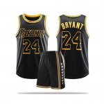 (L) Lakers Kobe Bryant # 24 Korvpallivormi komplekt Teismelistele Poistele Korvpallivorm Must 5XL