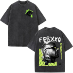 R&auml;ppar Feid Ferxxo Vintage Pesuga T-s&auml;rgid Meeste Harajuku Kvaliteetsed T-s&auml;rgid &Uuml;lem&otilde;&otilde;dulised Puuvillased s L&uuml;hikeste Varrukatega T-s&auml;rk Unisex S gray