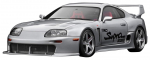 s&uuml;&uuml;temudel Toyota Supra TRD 3000GT H&otilde;bedane IG3600 TK.Company 1/18 (A80) (Valmis mudel)