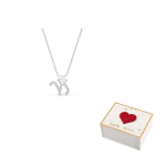 Swarovski Zodiac II S&uuml;nteetilised kuupmeetrilised tsirkooniumoks&uuml;iidist kaelakeed Naistele H&otilde;bedased F-white gift box h&otilde;be