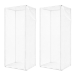 2 tk pagari leivavormi riiuli kate t&otilde;mblukuga Veekindel Tolmukindel Mitmetasandiline Kaubandusliku K&uuml;psetusriiuli jaoks Vastupidav Kaitse 71x58.5x155cm white