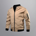 Meeste dressipluus &Uuml;hev&auml;rviline jakk Bomber Coat Business Meeste mantlid Tuulejooke Kaelus Meeste T&otilde;mblukk Korea Basic Topid L khaki