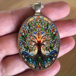 Ripats Elupuu Ovaalne, Elegantne Vintaažiline Romantiline Ehtekaelakee 50CM(Necklace Size)