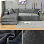 Velvet diivani kate Paks elastne 1/2/3/4-kohaline diivanikate elutuppa Velvet Plush L-kujuline nurgadiivani kate 1 SEAT (90-140CM)