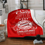 Bayern M&uuml;ncheni Vapp Tekid Flanell Prinditud Hingav Soe Visketekk Kodu Kontori Voodikatted 0708a118 130cmx150cm