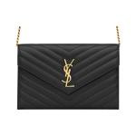 Saint Laurent Cassandre Kettrahakott Noir Naiste Rahakotid Must 377828-AAA44-1000 Basic Set (Bag+Dust Bag)