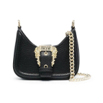 Versace Jeans Couture Kuldne Barokk Logo Pandla Disain Eemaldatav Kettrihm Mini &Otilde;la Crossbody Kott Naiste &otilde;lakotid Must 75VA4BFVZS413899 Black,Basic Set (Bag+Dust Bag)