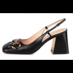 GUCCI hobuseraua detailiga paksude kontsadega k&otilde;rged kingad 7,5 cm Naiste Must 643892 C9D00 1000 34