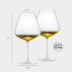 32.4 (fl.oz) &Uuml;li&otilde;huke valge veini klaas k&otilde;huga pokaal meisterlikult k&auml;sitsi valmistatud punase veini klaas kristall burgundia klaas 2 tk - k&auml;sitsi puhutud white