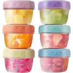 6/12 tk 2 oz salatikastme konteinerit kaantega lekkekindlad mikrolaineahjus ohutud kastmekupid l&otilde;unakarbi piknikute toiduvalmistamise k&ouml;&ouml;gihoidla jaoks 2.7oz