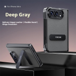 iPhone Duo 5G jaoks &Uuml;mbrise Luksuslik Matt Nahast &Uuml;li&otilde;huke Nahas&otilde;bralik Hinge Hoidjaga Kokkupandav P&otilde;rutuskindel K&otilde;va Tagakaane Tarvikud No Front Cover&iPhone Duo
