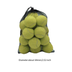 20 elastset tennisepalli, 2,52 tolli; L&auml;bim&otilde;&otilde;t, Kulumiskindel, Treeninguks, Huvilistele kollane