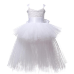 Must t&uuml;drukute tutu kleit t&uuml;llist V-kaelusega rongile lapse &otilde;htune s&uuml;nnip&auml;evapeokleit lastele Halloweeni kost&uuml;&uuml;m 3XXL (11-12 Years) valge