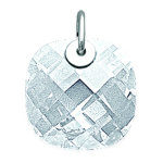 Les Tr&eacute;sors De Lily [G1198] - Pendentif Argent 'Linda' blanc argent&eacute; (rhodi&eacute;) - 15x15 mm valge