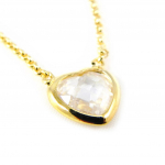 Les Tr&eacute;sors De Lily [H0500] - kullatud kaelakee  Love  valge kuld - 10x10 mm valge