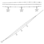 Les Tr&eacute;sors De Lily [Q9399] &ndash; k&auml;sit&ouml;&ouml;na valminud h&otilde;bedane k&auml;ev&otilde;ru 'Une Etoile est N&eacute;e' h&otilde;bedane (roodiumiga kaetud) &ndash; t&auml;ht 6x6 mm (3 rida) h&otilde;be
