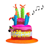 Les Tr&eacute;sors De Lily [Q5466] - Chapeau d'anniversaire musical '60 ans' multicolore mitmev&auml;rviline