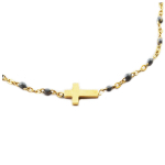 Les Tr&eacute;sors De Lily [R0054] - Kuldhall  Cross  terasest disaink&auml;ev&otilde;ru - 10x7 mm hall