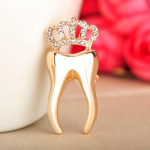 Kroon hamba kuju pross sulamist kristallist prossid hambaarsti kingitus naistele t&uuml;drukutele &uuml;likond kleit peo riided n&ouml;&ouml;pn&otilde;elad kuld