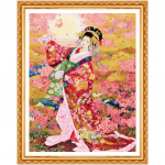 5D DIY teemantmaal Jaapani t&uuml;druku Kabuki 3D teemanttikandid, ristpistes kleebis kodukaunistus 20X30CM