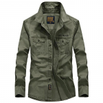 Meeste vabaaja s&auml;rgid, pikkade varrukatega, lahtik&auml;iva kraega, puhtast puuvillast meeste s&auml;rk XXXL armee roheline v&auml;rv