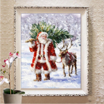 Teemantmaal t&auml;ispuur Teemantmosaiik Animal Ristpistes K&auml;sitsi valmistatud kingitus Kodukaunistus Full Round 20X30CM