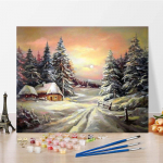 Numbrite j&auml;rgi maalimine K&auml;sitsi maalitud kodukaunistus DIY digitaalne &otilde;limaal L&otilde;uendimaal Dekompressioon 40x50cm no frame