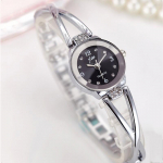 Luksuslik naiste k&auml;ekell roostevabast terasest rihmaga k&auml;ev&otilde;ruga elegantsed naiste k&auml;ekellad kingituseks must