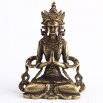 Retro messingist mediteerige zen-budismi majapidamises Buddha kaunistus elutoa k&auml;sitsi valmistatud kaunistus vasest kuju Teemaja ornament parkkoor