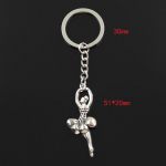 Moodne 30 mm v&otilde;tmehoidja metallist v&otilde;tmehoidja v&otilde;tmehoidja ehted antiikne h&otilde;bedase v&auml;rviga kaetud balletitantsija 51x20 mm ripats h&otilde;be