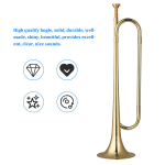 Brass C Bugle Call Kullatud trompetiga ratsav&auml;e sarv huulikuga muusikariistaga algajatele koolib&auml;ndi s&otilde;jav&auml;eorkester (18,7 tolli) kuld