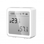 Tuya WiFi BT temperatuuri niiskuse detektor LCD-ekraani andurid k&otilde;rge madala temperatuuri niiskuse alarm valge