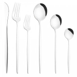 6 tk / komplekt Kuldne s&ouml;&ouml;giriistade komplekt peegel roostevabast terasest &otilde;htus&ouml;&ouml;k s&ouml;&ouml;gin&otilde;u Nuga magustoit kahvel kohvilusikas lauan&otilde;ude h&otilde;ben&otilde;ude komplekt h&otilde;be