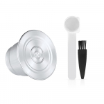 [i Cafilas][HFG03] Korduvkasutatav kohvikapsel, roostevabast terasest kohvifiltrid, kreemimasin Nespresso Inissia C40, D40, Essenza Mini C30, D30, lattissima jaoks 1 Capsule h&otilde;be