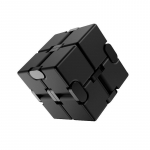 Fidget Infinity Cube m&auml;nguasi, alumiiniumsulamist metallist Infinity Cube vidinad m&auml;nguasjad t&auml;iskasvanutele, maagiline kuubik stressi ja &auml;revuse leevendamiseks 3.8*3.8*3.8cm must