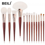 BEILI mahagonipunase puidu professionaalne meigipintslite komplekt jumestuskreem Eyeshadow Blush Natural 13tk n&auml;omeigipintslite komplekt