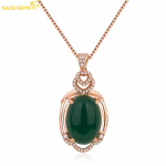 SACE GEMS vasesulamist tsirkoonist naiste ripats kaelakee moekingitus roheline