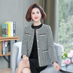 Kevadmantel naiste l&auml;&auml;ne stiilis &uuml;llas l&uuml;hike jope Keskealistele ja eakatele Suures suuruses t&ouml;&ouml;riistade topp XXXXXL must