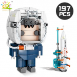 Kosmoselaeva figuurid Ehitusklotside komplekt Linn Kosmoselennud Lennundus kosmoses&uuml;stik Laevamudel Tellised Lastele M&auml;nguasjad Karbita