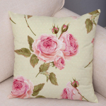 Roosipunase lillega padjap&uuml;&uuml;r Dekoratiivne lind Lilletaim Padjap&uuml;&uuml;r padjadiivan Koduauto 60x60cm