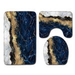 3 tk vannimati komplekt Vannitoa vaipvaip WC-matt libisemisvastane imav marmorist kaunistus ukse jalapadi m&auml;luvahust marmorist tualettruumi kolmeosaline komplekt 3PCS 50X80cm