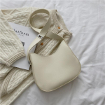 Yogodlns Half-Moon Hobo &otilde;lakott naistele PU nahast Retro &uuml;hev&auml;rviline Crossbody kott 24x6.5x20cm valge