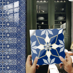 Tumesinine Retro plaatide seinakleebis K&ouml;&ouml;k Backsplash &Otilde;likindel vannituba K&uuml;lmkapp Kapp Decoratioan Peel and Stick Art tapeet 30cmX30cmX10pcs